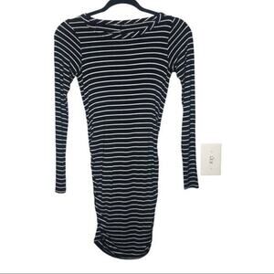 Chaser Womens Dress Size S Black White Striped Long Sleeve Pullover Casual Wear